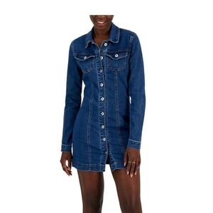 Celebrity Pink Blue Denim Mini Dress